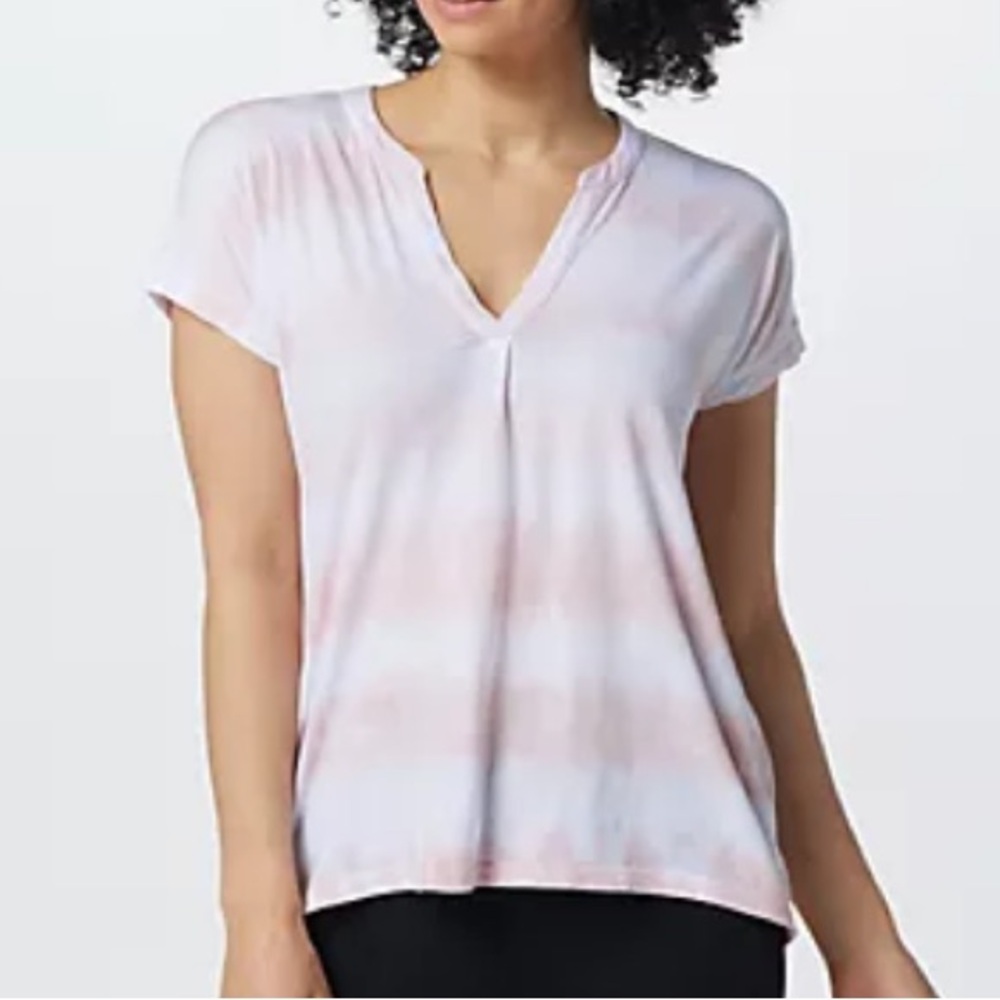 Barefoot Dreams Malibu Collection Dolman Short Sleeve Top ~ Grey Skies - Picture 6 of 6